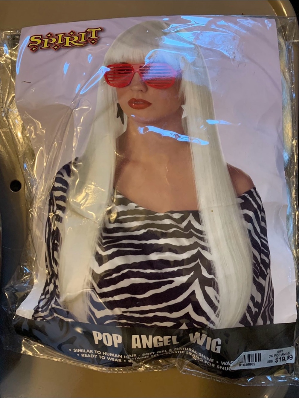 Spirit White Long Straight Pop Angel Wig